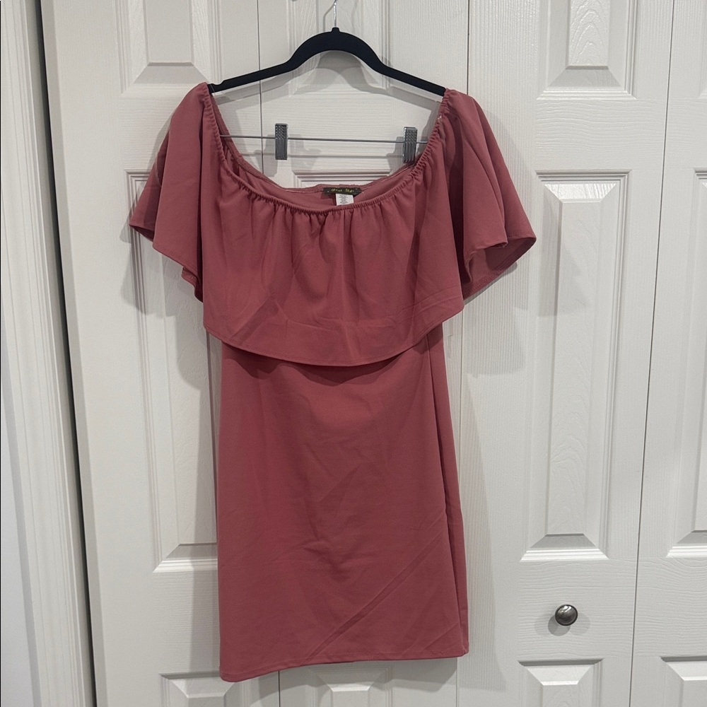 Brat Star Strapless Dress in Dusty Rose